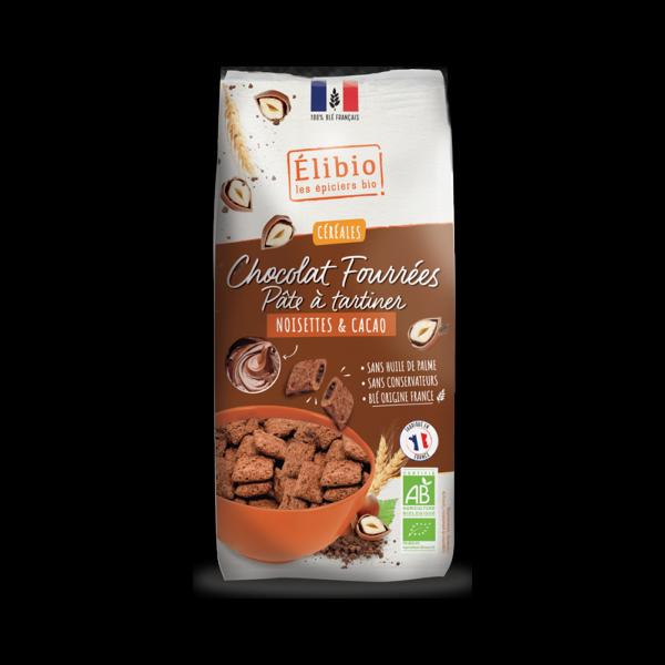 Céréales Chocolat Fourrées Noisette/Cacao Elibio AB